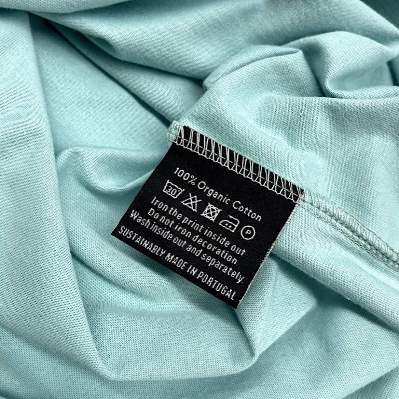 Made in Portugal T-Shirt Organic Pima Combed Cotton Unisex Crewneck Regular Fit Turquoise Color